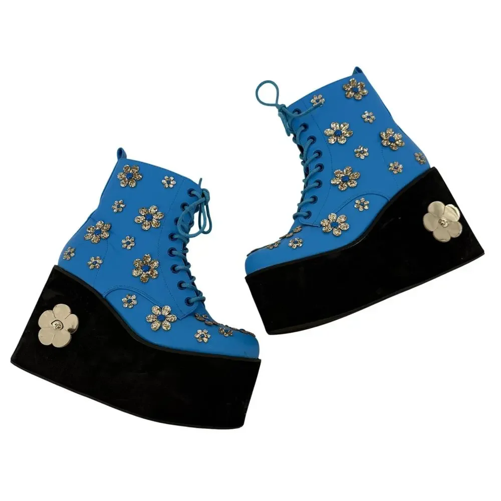 KOI Lotus Junkie Flower Platform Ankle Boot
